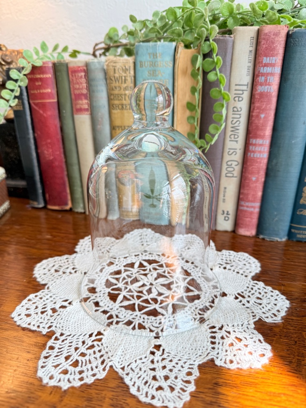 ❤️RESERVED❤️DO NOT BUY!Vintage French Crystal Cloche Bell Jar - Picture 10 of 10